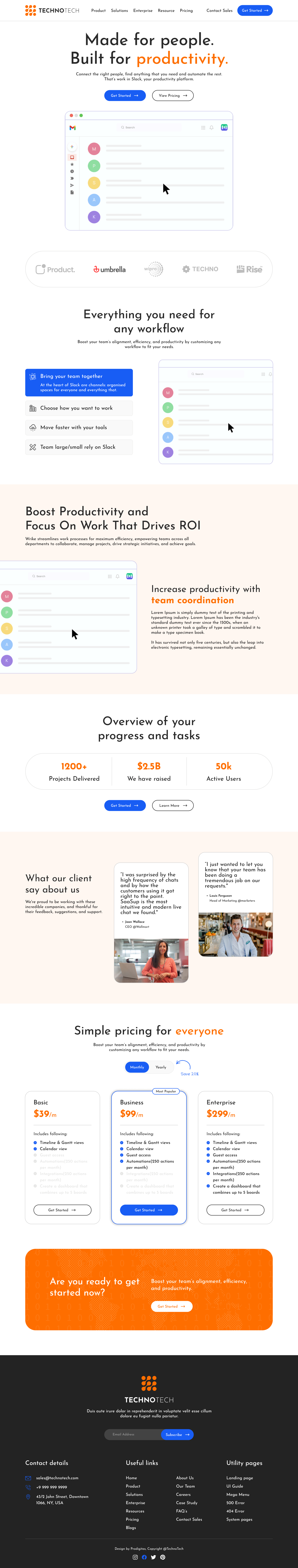 Home Page: Visually engaging and interactive