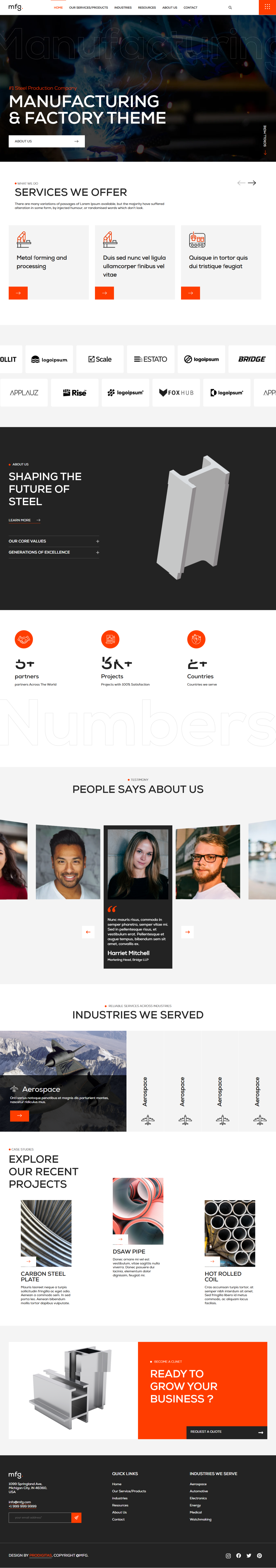 Home Page: Visually engaging, modern and interactive